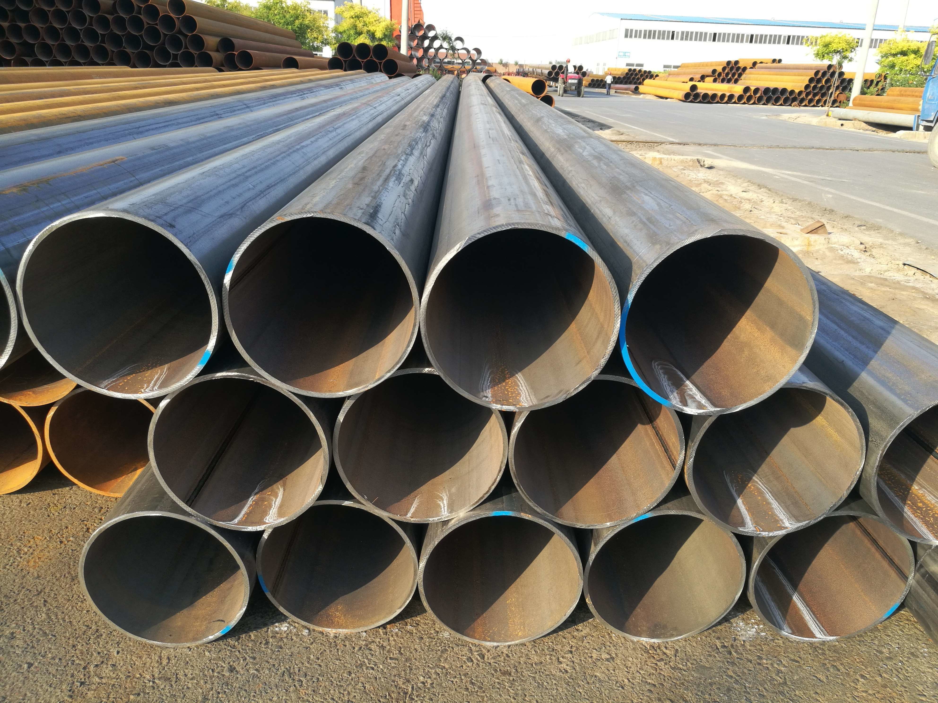 S275JR EN10217 EN10210 EN10219 S235 ERW Black Steel Pipe