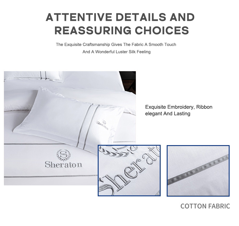 133*60 Fabric Density 4pcs Bedding Set for 2.5m Application Size Cotton Comforter Sets