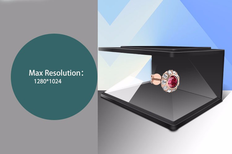 19 - 84 inch 3 side display 3d hologram showcase