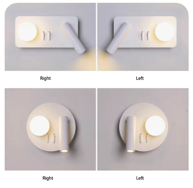 Bedside reading wall lamp acrylic ball Nordic bedroom bed board light living Bedhead wall light for hotel