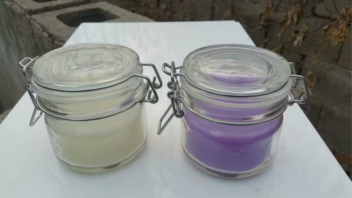 Decor home scented glass jar candle with vanilla & lavender fragrance