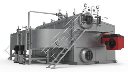 Chain Grate Coal Fired Hot Water Boiler Automatical Feeding Bilateral Ventilation Drainage