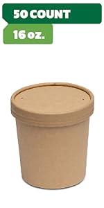 16 oz 50 kraft paper containers
