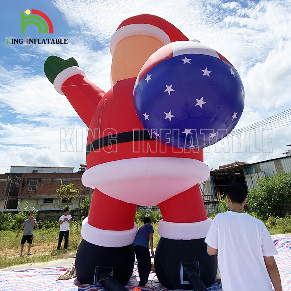 20ft 26ft 33ft Advertising Inflatable Santa Claus For Christmas Party Decoration