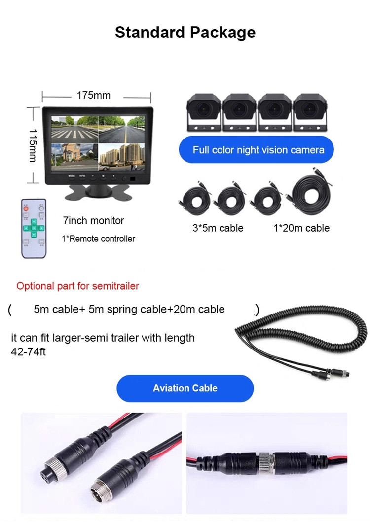10inch Truck Dashboard Mounted Dash Cam 128G Automotive DVR Camera System 9V-36V