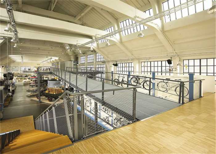 High Safety Stainless Steel Balustrade Mesh , Child Proof Netting For Stairs