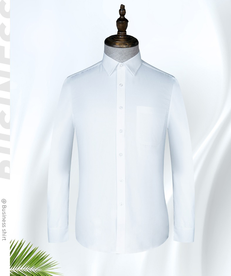 Men's Clothing Office Dress Plus Size Professional Solid Color Uniform Mens Shirts