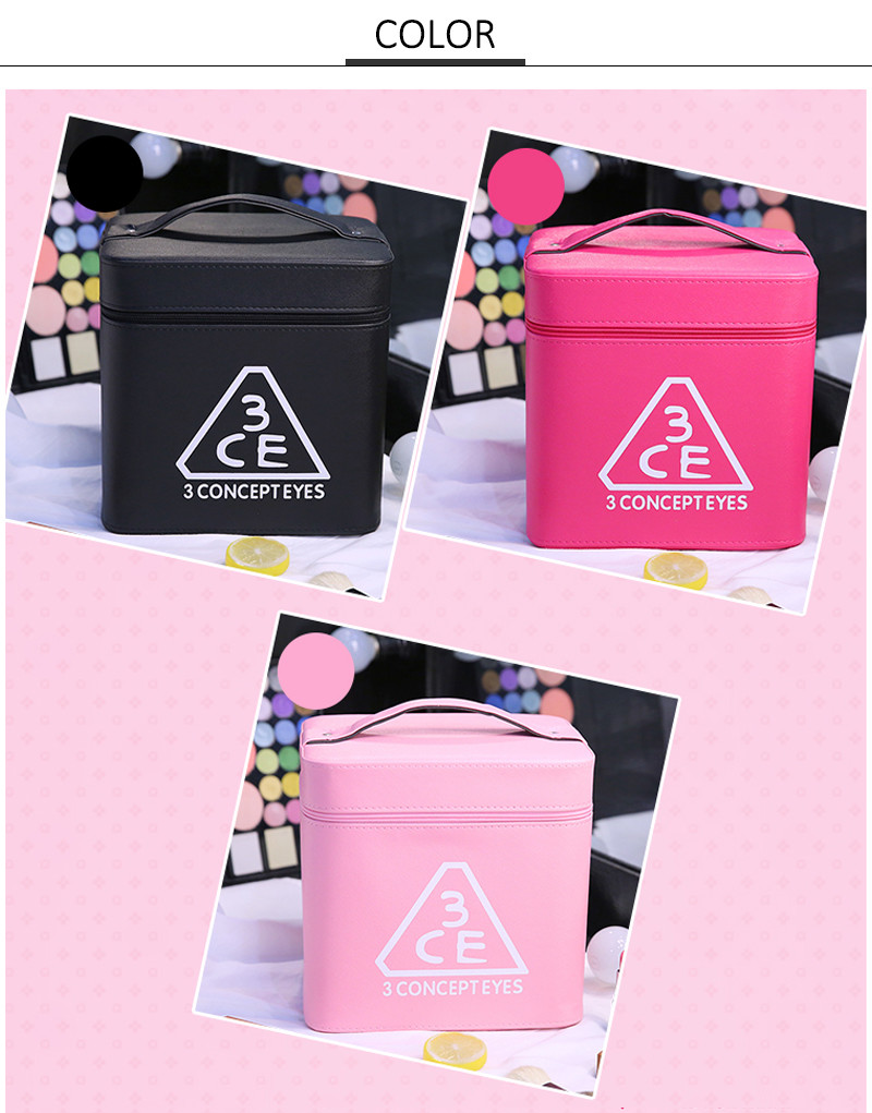 Zipper PU Makeup Bag Case