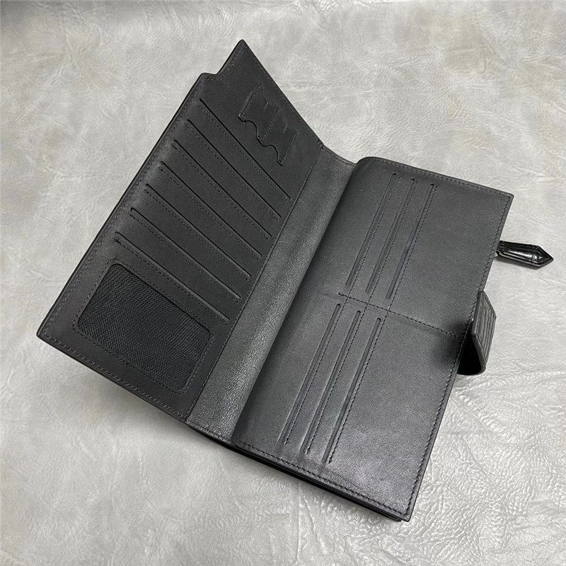 Authentic Crocodile Skin Businessmen Large Bifold Wallet Clutch Purse Exotic Real Alligator Leather Male Card Holder