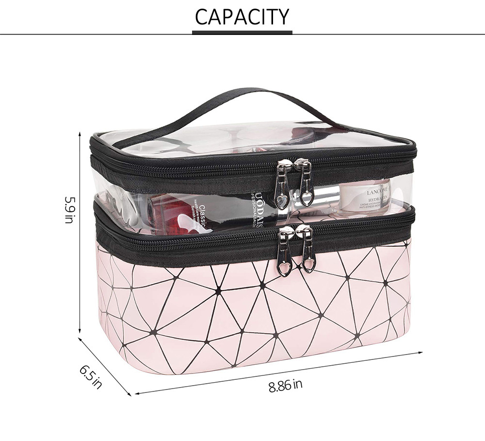 Waterproof Multifunction Marble Zipper Toiletry Bag For Women