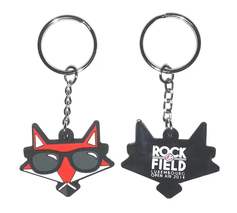 Customized Key Holder Ring Souvenir Animal Shape Embossing Printing