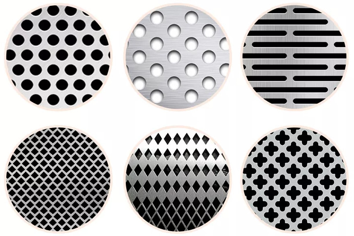 Stainless Steel Mid Steel Perforated Metal Panels Decorative 2.0mm Thick 5.0mm Hole