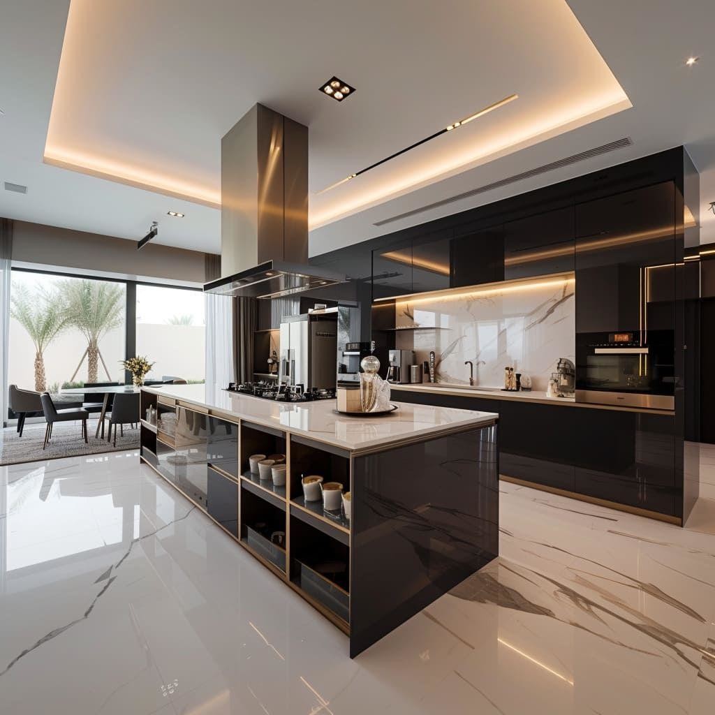 Custom Complete Modern Gloss Melamine Kitchen Cabinet Island Furniture