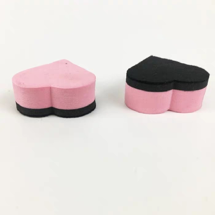 Heart Shaped EVA Magnetic Whiteboard Erasers For Office School