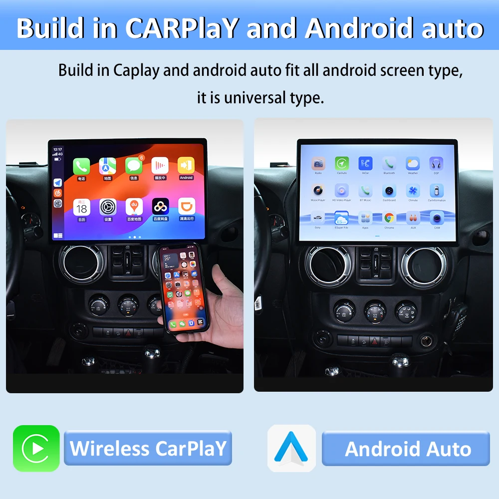 GPS Navigation Wrangler Jeep Radio Upgrade Auto Stereo 2011-2017 Multimedia Player