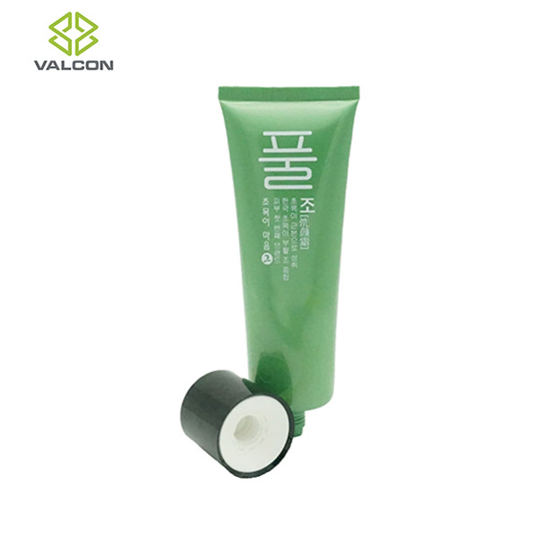 Green Screw Cap Plastic Cream Tubes Diameter 40 Mm Offset Printing