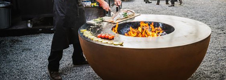 New Design 31.5" Corten Steel Garden Antique Fire Pit BBQ Rust BBQ Pit