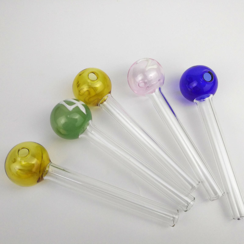 Daily Use Simple Mini Glass Water Hand Pipe For Oil Dab Rig Fixed Diffused