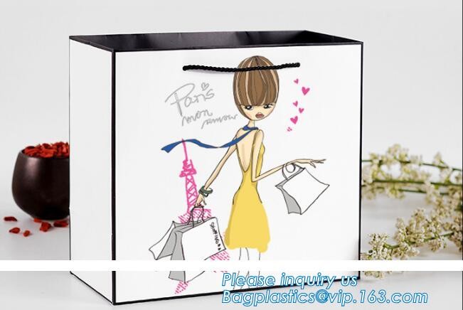 Custom Printed Accept Wholesale Stock White Brown Kraft Paper Shopping Bag With Handle No Minimum, carrier handle bags