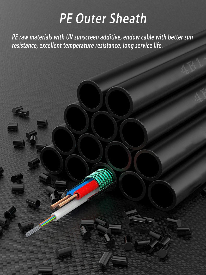 G652D SM Fiber Cable With FRP Central Strength Member And Water Blocking Tape Optoelectronic Composite Cable