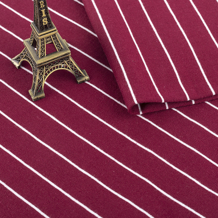 Breathable And Natural Comfortable Striped Knit Fabric For Casual Wear
