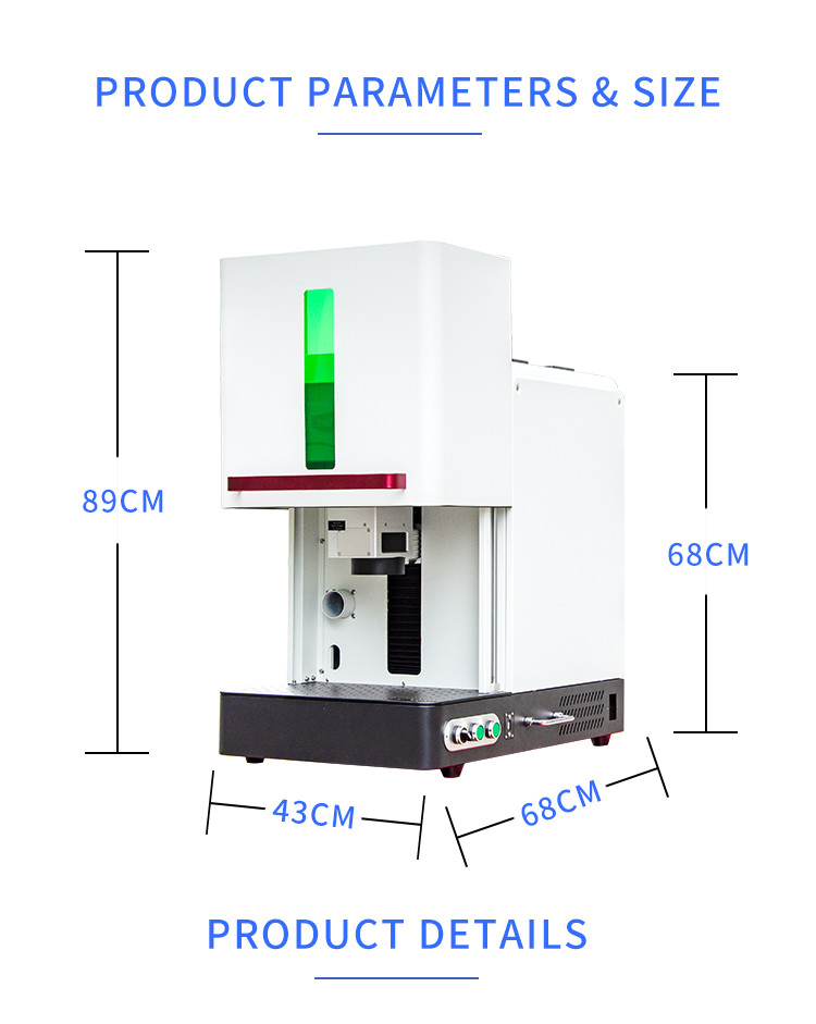 Laser Men full enclosed mini smart fiber laser marking machine 20w 30w 50w / small fiber laser marker