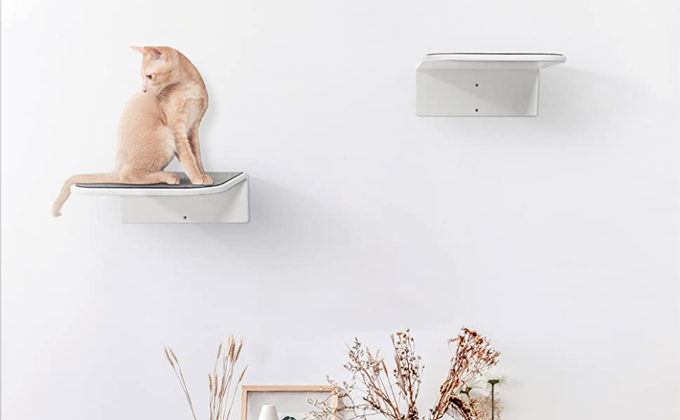Triangle Bracket Metal Cat Shelf Wall Mounted for Curved Cat Bed Furniture and Resting