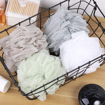 Home Use Multicolor Body Wash Mesh Bath Sponge PE Material