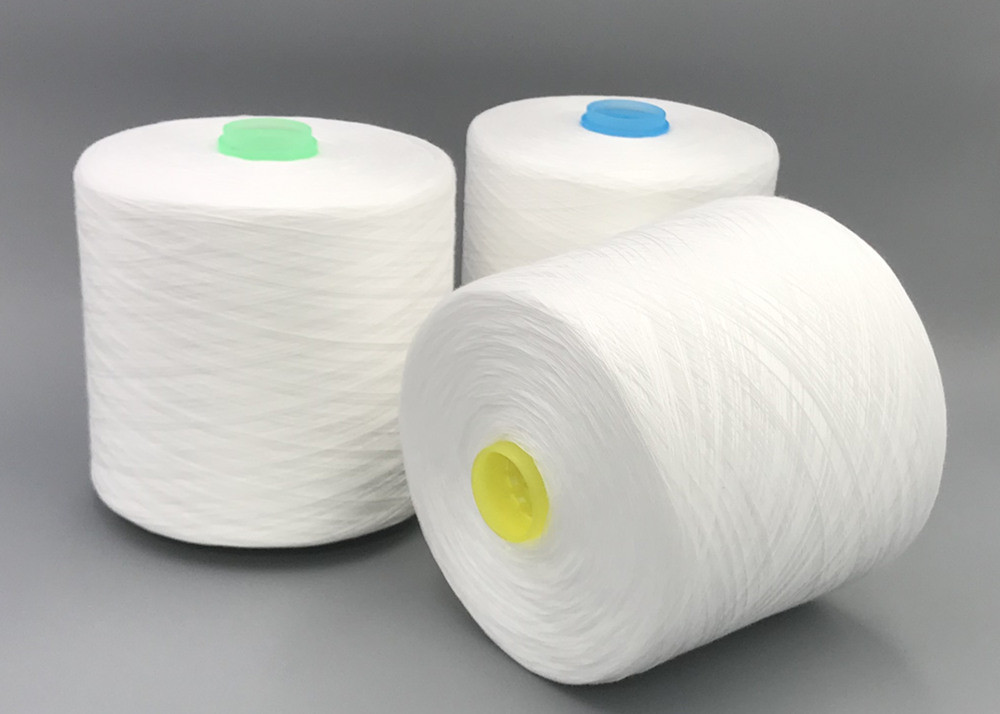 Manufacturer Directly Wholesale 40/2 Optic White Polyester Twisted Yarn For Sewing