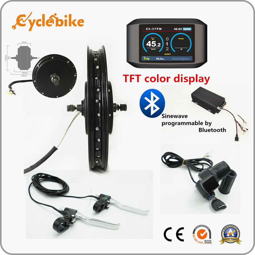 TFT Colour Display 72v 5000w Ebike Conversion Kit With 2 Years Warranty