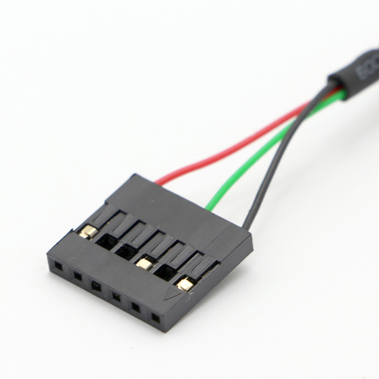Snap Panel Mount USB Female Socket to Dupont Connector Wire Cable
