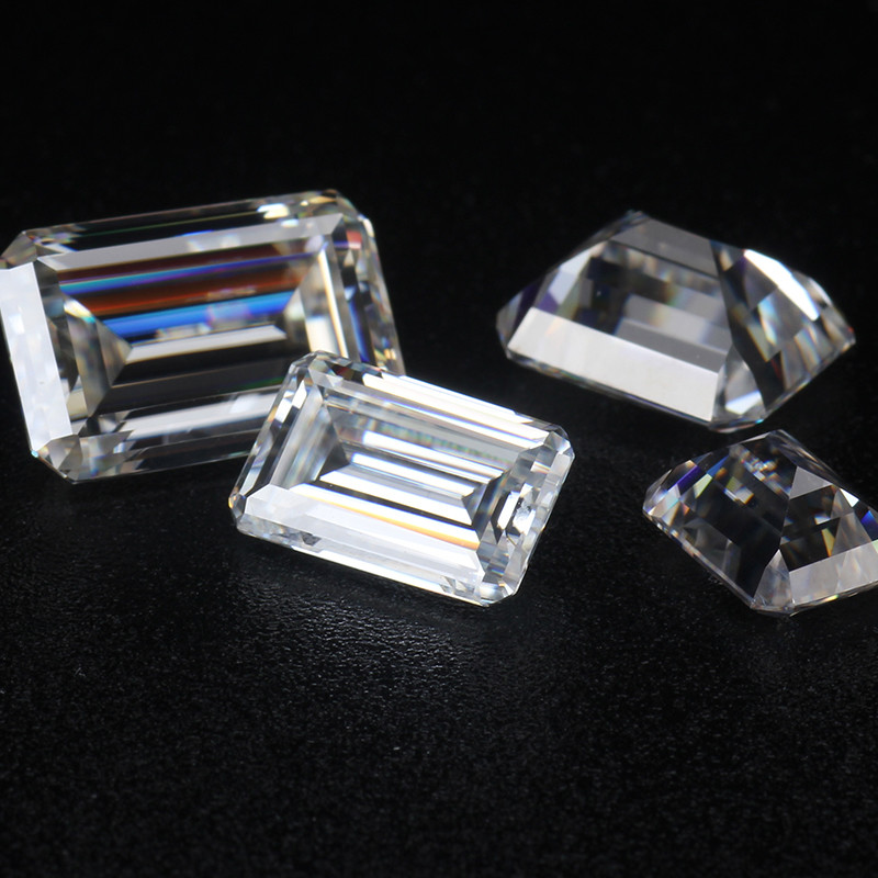 Genuine 3 Ct VVS1 Emerald Cut DEF Super White Loose Moissanite Diamond 9x7 Mm