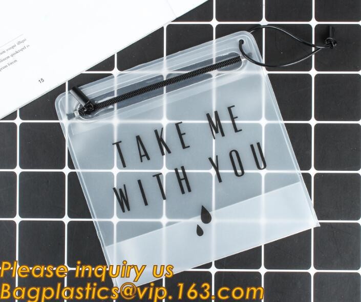 Factory Custom made Environmental PVC clear packaging toy storage handle bag,plastic tote packaging bag with handles fro