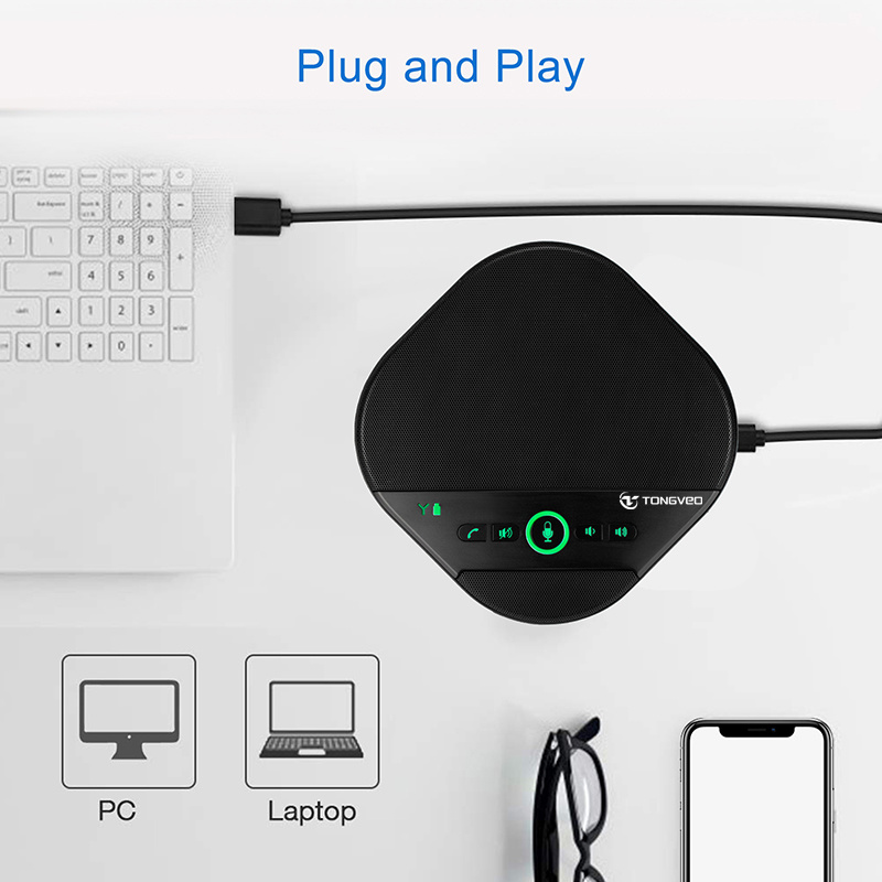 USB Plug and Play Speakerphone 95dB Max Output