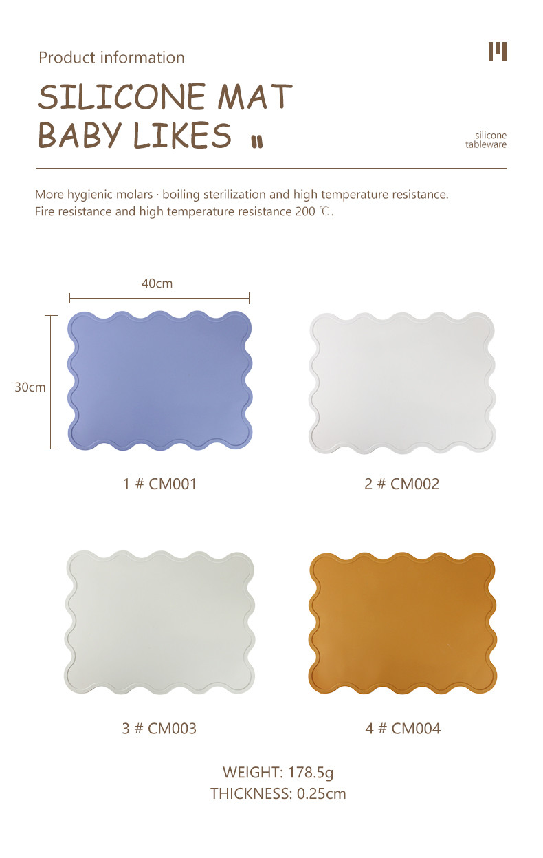 PBA Free Personalized Silicone Placemats , Dining Table Silicone Mat 30cm 40cm