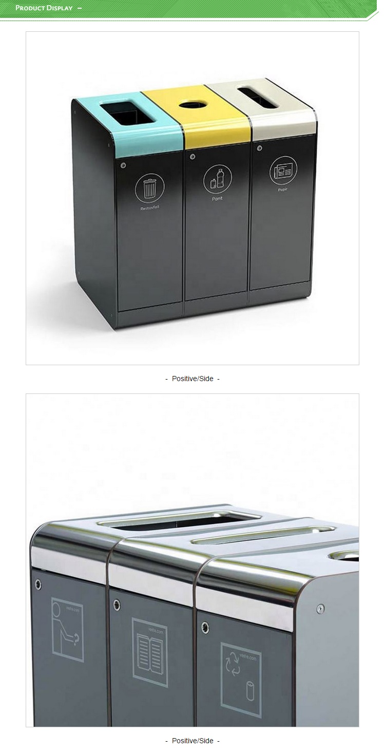 Outdoor Advertising 30gal Multi Compartment Trash Can