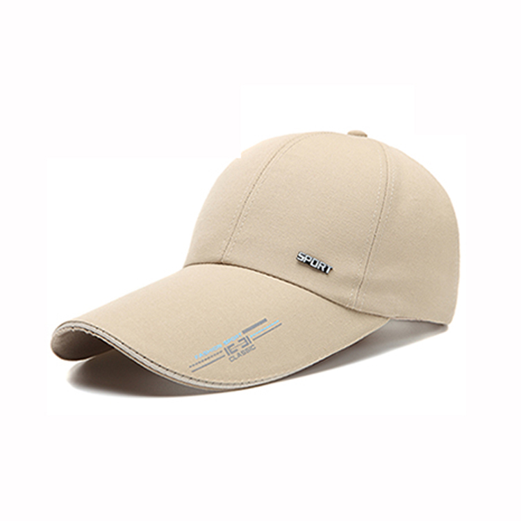 Long brim Sports fitted hats 100% polyester outdoor running hat