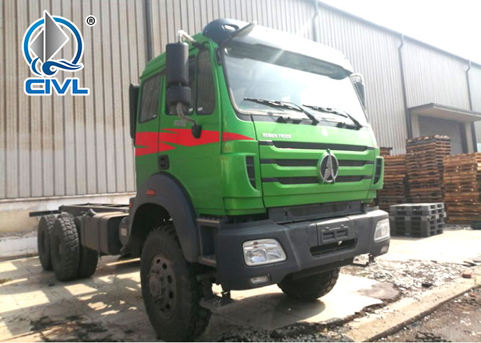New Beiben 6x6 6x4 Cargo Truck Chasssis With Good Quality And Price red color 380hp model 2638 2642