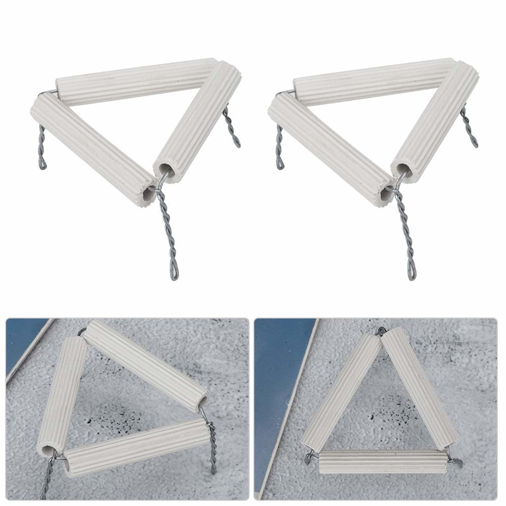 65mm Lab Clay Triangle, Ceramic Pipes Iron Wire High Temperature Resistance Crucible Triangle For Lboratory
