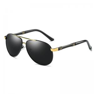 China Color Film Glasses Case Men'S Metal Frame Polarized Sunglasses UV400 Resin Lens on sale