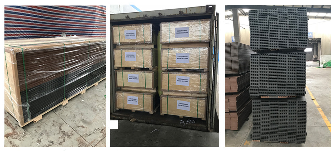 Long Lifespan Wood-Plastic Composite 150x25mm WPC Decking for Rumanien Pool Jetty