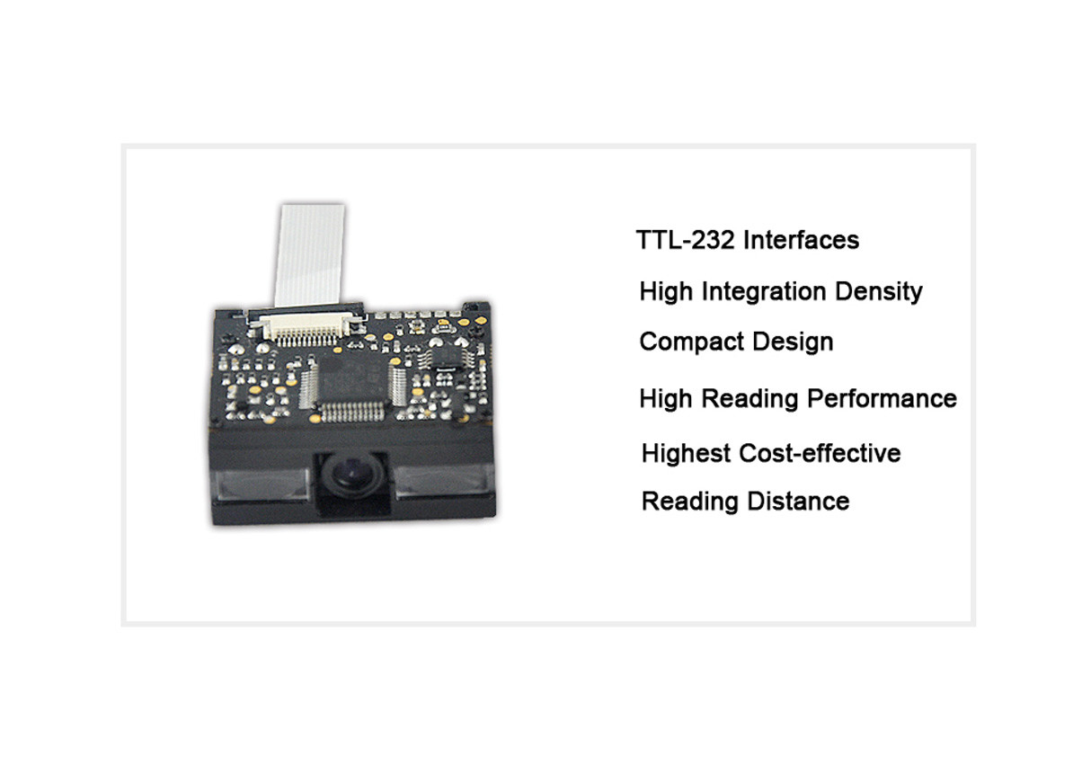 Small Infrared 1D Barcode Scanner 28.2×23.4×11.2 mm For Medical Instruments