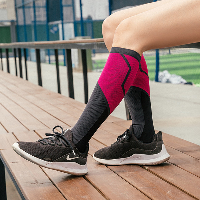 Fancy Female Compression Sports Socks Breathable Graduated Compression Socks