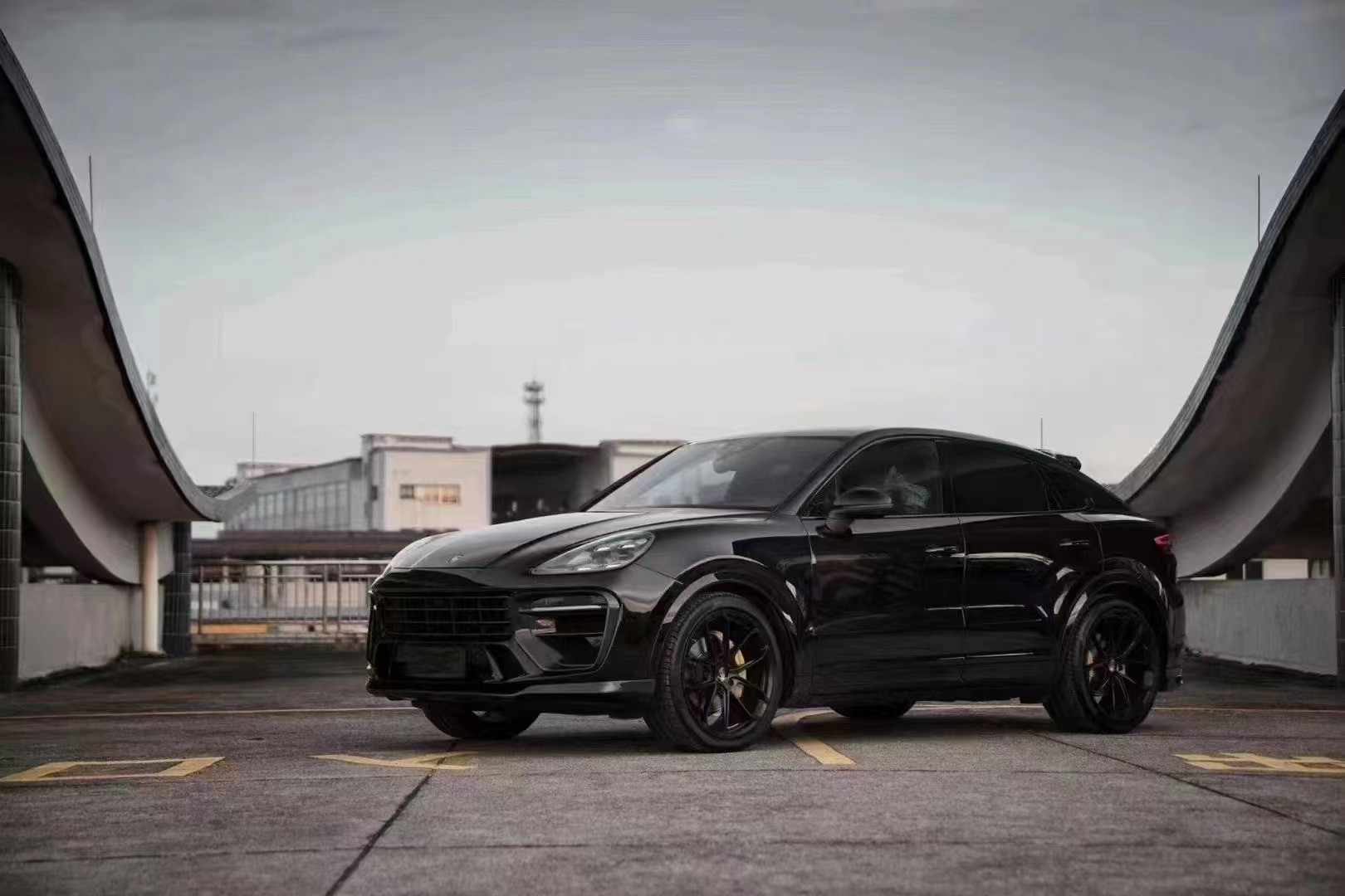 Cayenne Porsche Body Kit Dry Carbon Fiber MTR Style Front Lip Diffuser