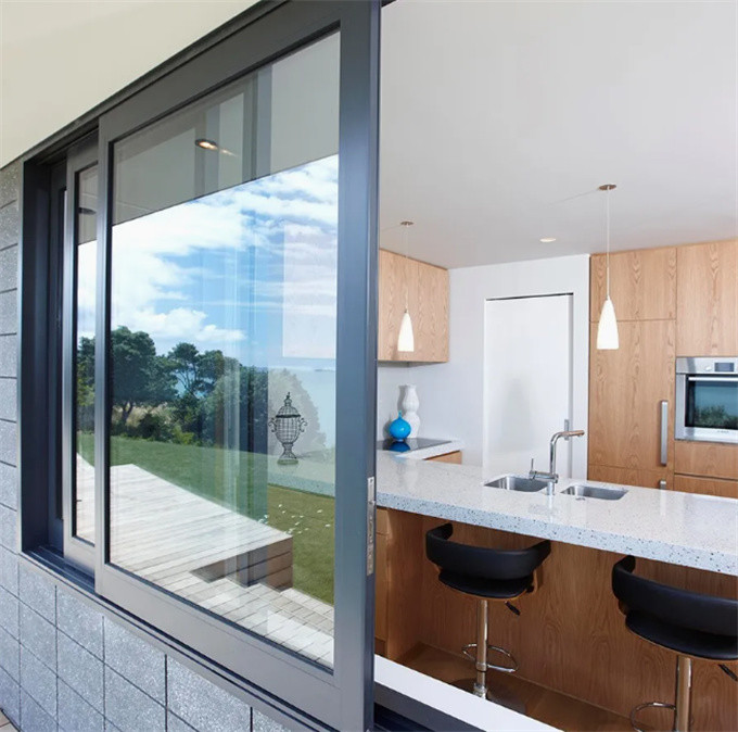 Factory Direct Sales Aluminum Vertical Sliding Window with 1.8 Wall Thickness