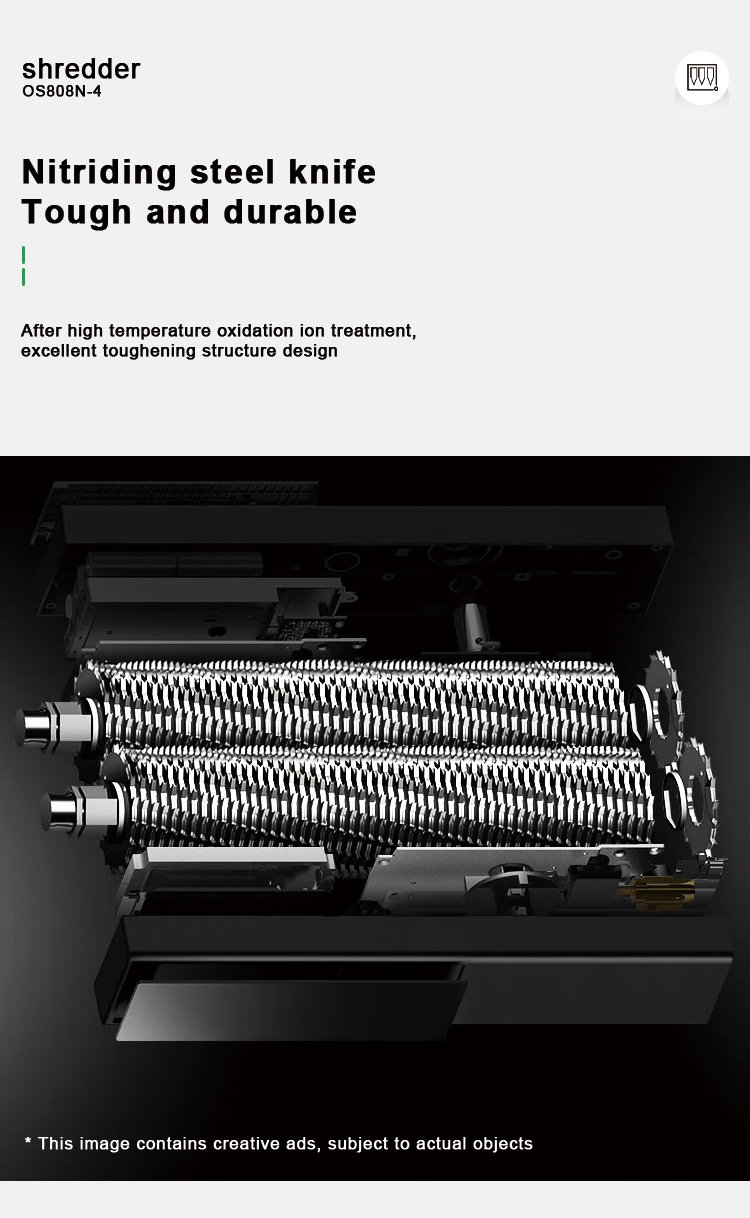 50 L Capacity 10 Sheet Micro Cut Shredder for Office Paper Destruction Equipment