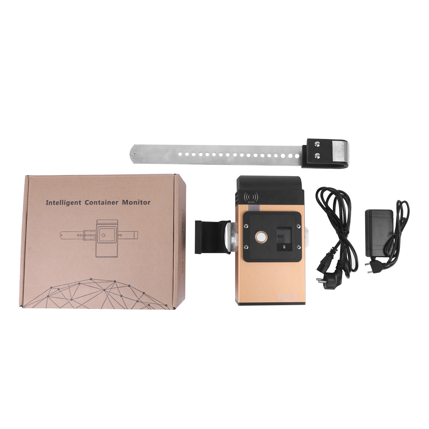 Container GPS Tracking Padlock Bluetooth RFID Unlock Cargo Theft Robbery Protection