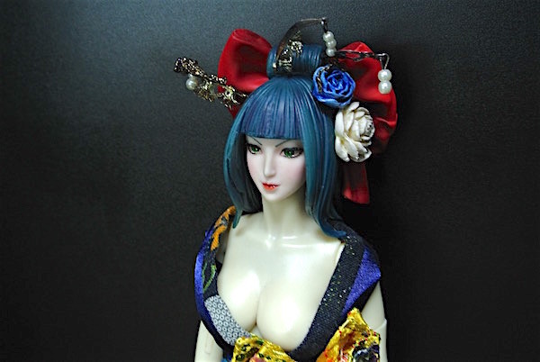 Ancient Style Japanese Anime Figures Real Clothes For Collection 35*6*4cm