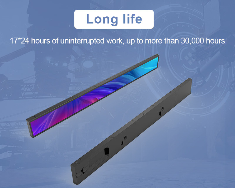 VETO 35 Inch Ultra Wide Digital Shelf Ddge Advertising Screen 4k Bar LCD Display For Supermarket