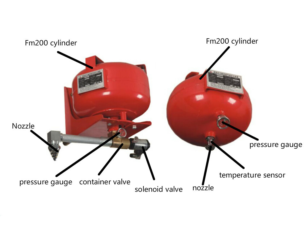 One Zone HFC 227ea Fire Extinguishing System Colorless And Tasteless
